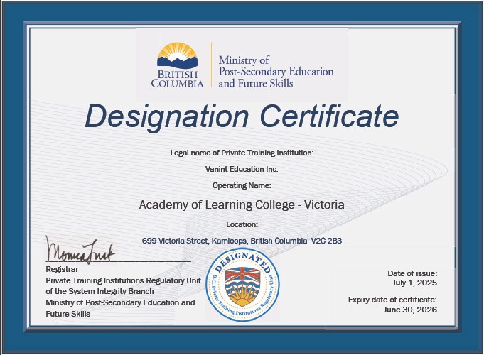 designation certificate