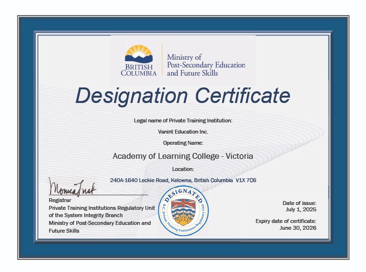 designation certificate