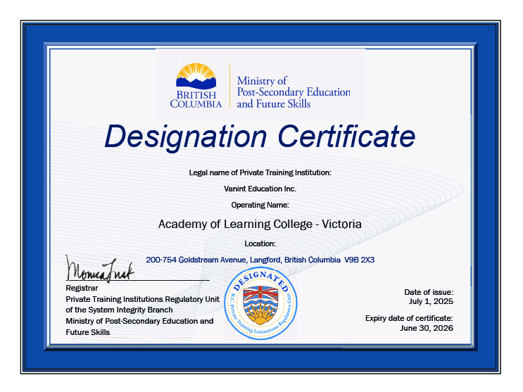 designation certificate